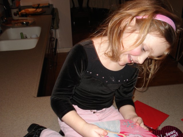 Abby loves getting cards!