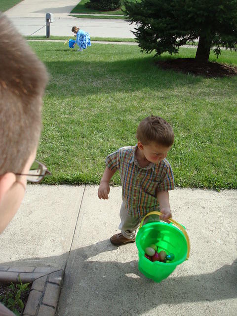 Isaiah did a good job in the front yard.