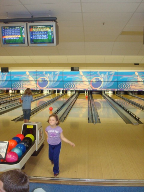 She's awful smug with her bowling skills!