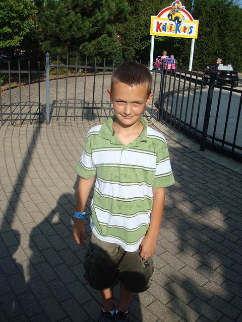 The boys got a little wet on the bumper boats!