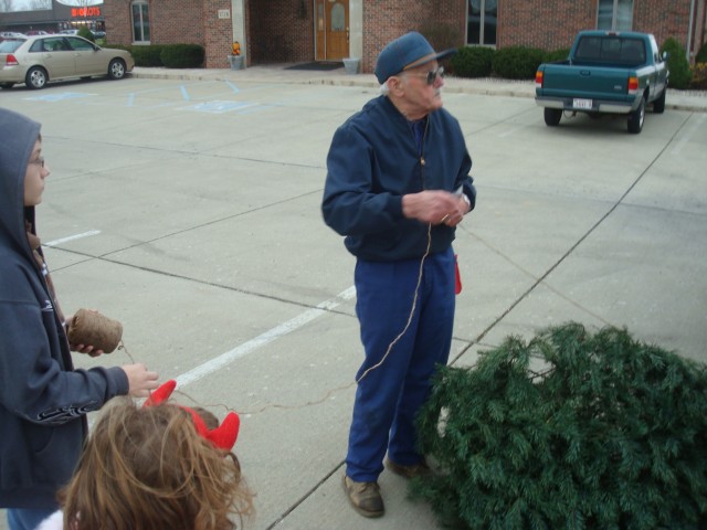 Grandpa helped us load the tree :)