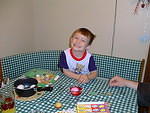 Timothy had fun coloring eggs for easter with a little help.