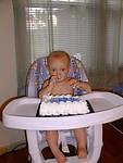 Elijah insisted on eating his cake with a spoon :)
