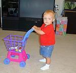 Elijah was shopping for Kaitlyn's birthday party :)