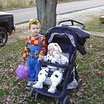 Timothy as Bob the Builder and Elijah as a cute little puppy :)