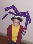 Elijah was sporting his spider hat from Aunt Joni :)