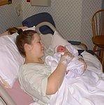 This is me in the hospital just after Elijah was born.