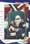 Timothy and Elijah on Santa's lap.