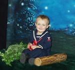 Elijah is wearing an outfit that was his daddy's when he was a little boy.