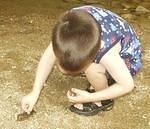 Timmy caught the crawdad all by himself \