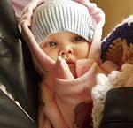 Mary stayed really warm during the train ride :)