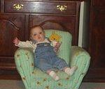 Abigail has decided to relax while the boys finish the tree :)