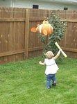 Caitlyn sure tried to put a dent in the Nemo piñata.