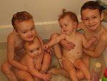 I think this is the first picture that I have taken with all of the kids in the bath!