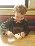 Elijah is enjoying his ice cream :)