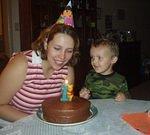 I think this is the second time I had to light the candle...someone kept blowing it out!!