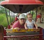 Yes I rode the train also :) And Abigail did sit in my lap most of the time :)