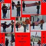 Timothy had a great time learning the proper way to raise and lower the flag!