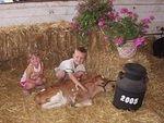 Braylen and Elijah love the little calf :)
