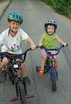 Elijah and Abigail are ready to go on a bike ride :)