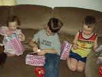 WOW!!! Thank you Mamaw!! (note the boys actually looking at the cards!!)