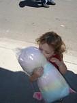 Abigail loves cotton candy!