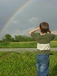It's bright out here! I can see the BIG rainbow better like this :)