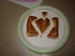 OK, completely unrelated.. but Abby asked to have her grilled cheese be "special"... and this is what I came up with.