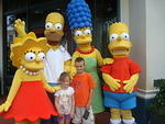 Elijah and Abby with the REAL Bart and Lisa!  lol